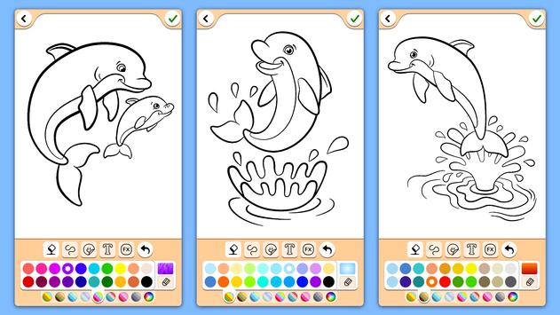 Dolphins coloring pages screenshot 21