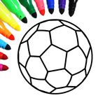 Icona Libro da colorare di calcio