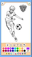 Football coloring book game poster