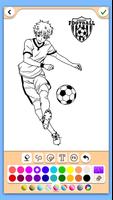 サッカー塗り絵ゲーム ポスター