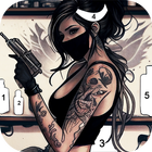 Tattoo Coloring games 图标