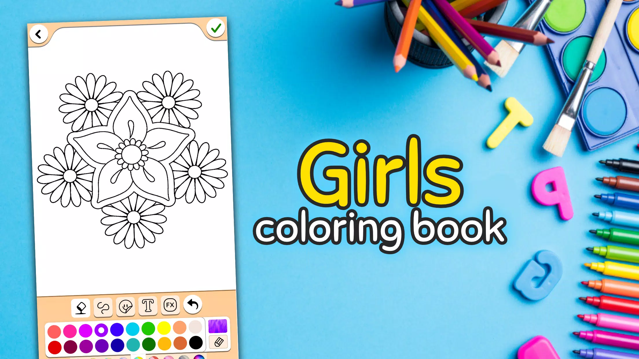 Download do APK de Pintura e desenho para meninas para Android