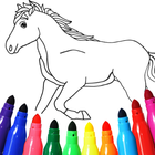 Horse coloring pages game icon