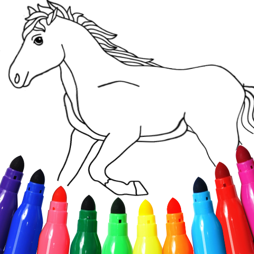 Horse coloring pages game