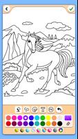 Horse coloring pages game poster