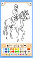 Cavalo livro de colorir imagem de tela 1