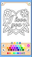 Valentines love coloring book screenshot 1