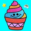 Cupcake Coloring with Glitter & Gradient आइकन