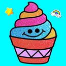 Cupcake Coloring with Glitter & Gradient APK