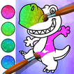 Glitter & Gradient Dinosaur Colorful Book आइकन