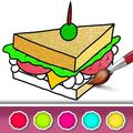 Food Coloring Book with Glitter, Gradient