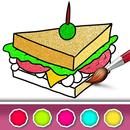 Food Coloring Book with Glitter, Gradient APK