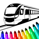 Jeu de train: Coloriage APK