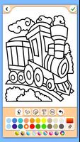 Train game: coloring book. screenshot 1