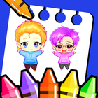 Lankybox - coloring Game icône
