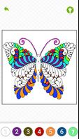 Butterfly Color By Number الملصق