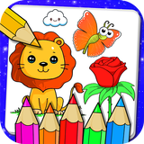 Drawing and Coloring Book Game icône
