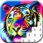 Coloring Animals Pixel Art Zeichen