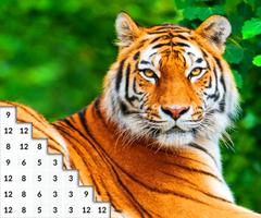 Coloring Animals Pixel Art Plakat