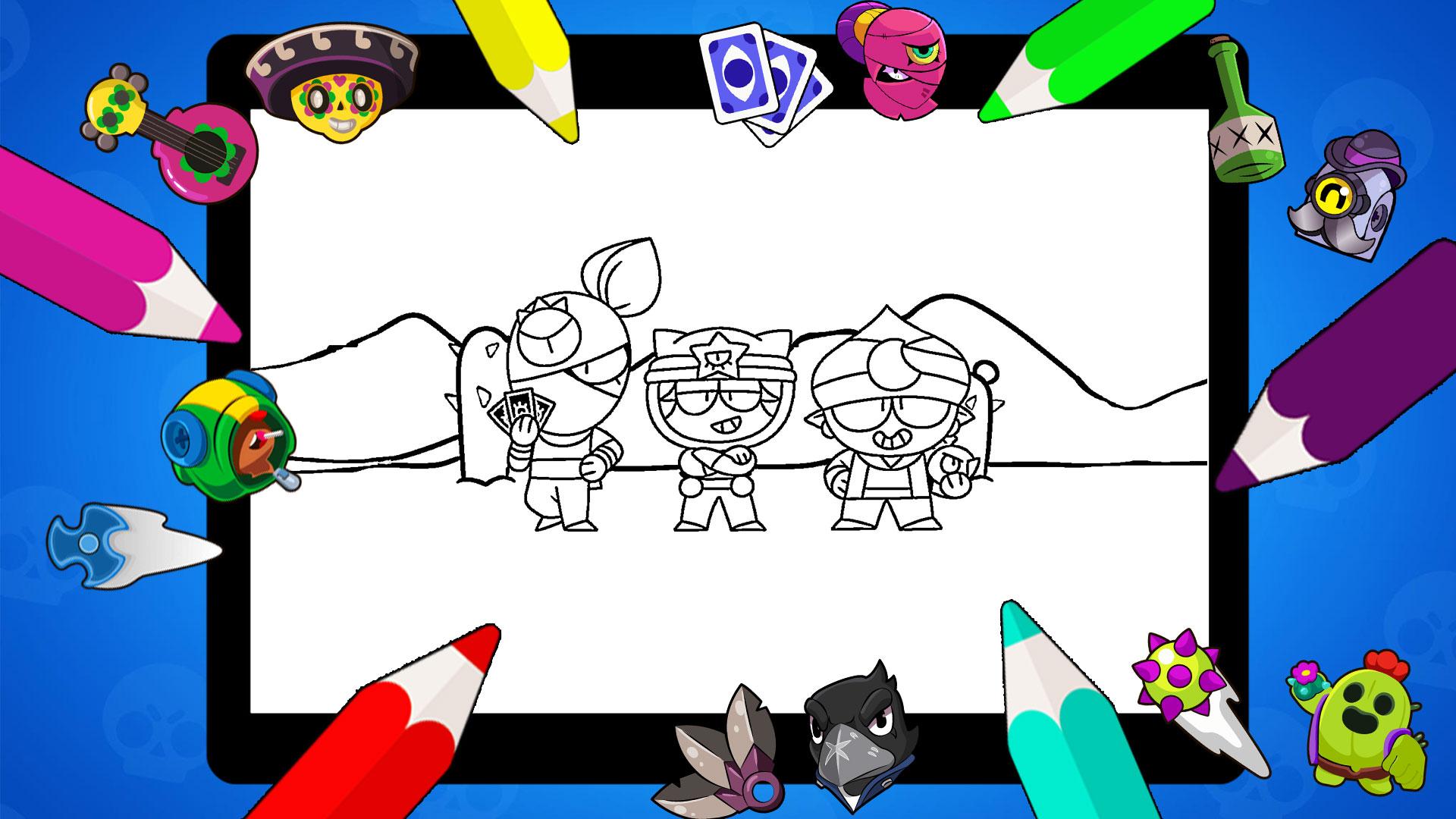 Desenhos Para Colorir Para Brawl Bs 2020 Para Android Apk Baixar - jogo de colorir brawl stars jogar agora