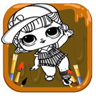 Coloring book dolls - expert drawing icono