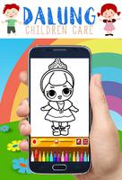 Coloring book dolls - expert drawing পোস্টার