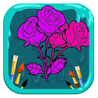 Flowers Coloring Book - Easy Pictures-icoon