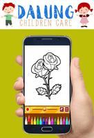 Flowers Coloring Book - Easy Pictures โปสเตอร์