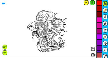 Betta Fish Coloring Pages screenshot 2