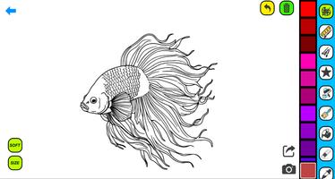 Betta Fish Coloring Pages screenshot 3