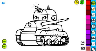 Military Tank Coloring Pages syot layar 3