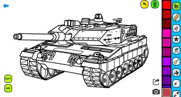 Military Tank Coloring Pages capture d'écran 1