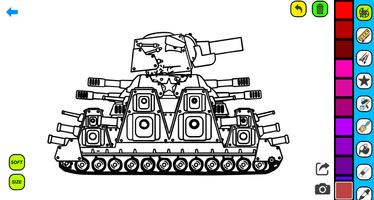 Military Tank Coloring Pages syot layar 2