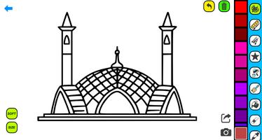 Mosque Coloring Pages Poster