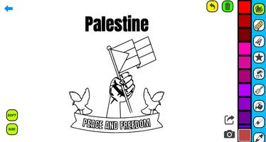 Palestine Flag Coloring Pages poster