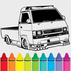 Pickup Car Coloring book icon