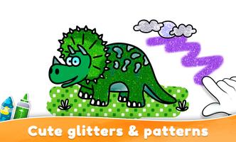 Toddler Coloring Book Glitter Affiche