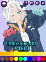 Anime Manga Coloring Book पोस्टर
