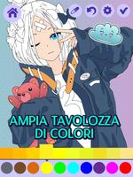 Poster Libro da colorare anime manga
