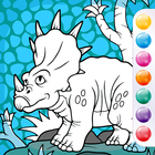 Cute Dinosaur Coloring Pagеs آئیکن