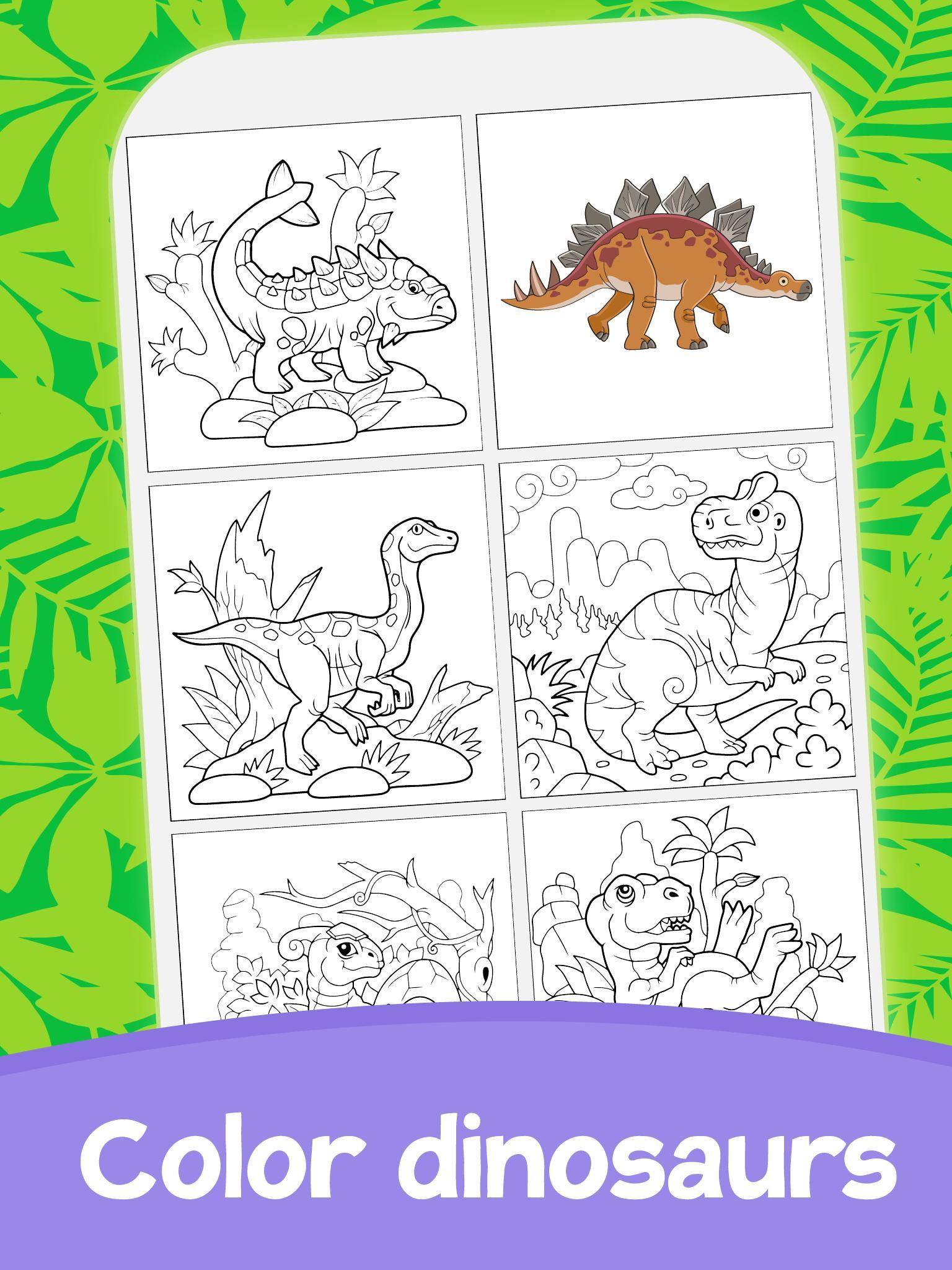 Cute Animated Dinosaur Coloring Pages For Android Apk Download