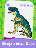 Cute Dinosaur Coloring Pagеs syot layar 1