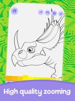 Cute Dinosaur Coloring Pagеs syot layar 3