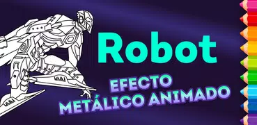 Robots animados para colorear libro para niños