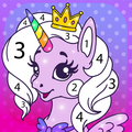 Animated Unicorn Coloring Book By Numbers