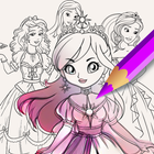 Princess Coloring Book for Girl icône