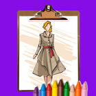 Fashion Dress Coloring Book আইকন