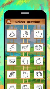 Screenshot 2 for Fruits Coloring & Drawing Book