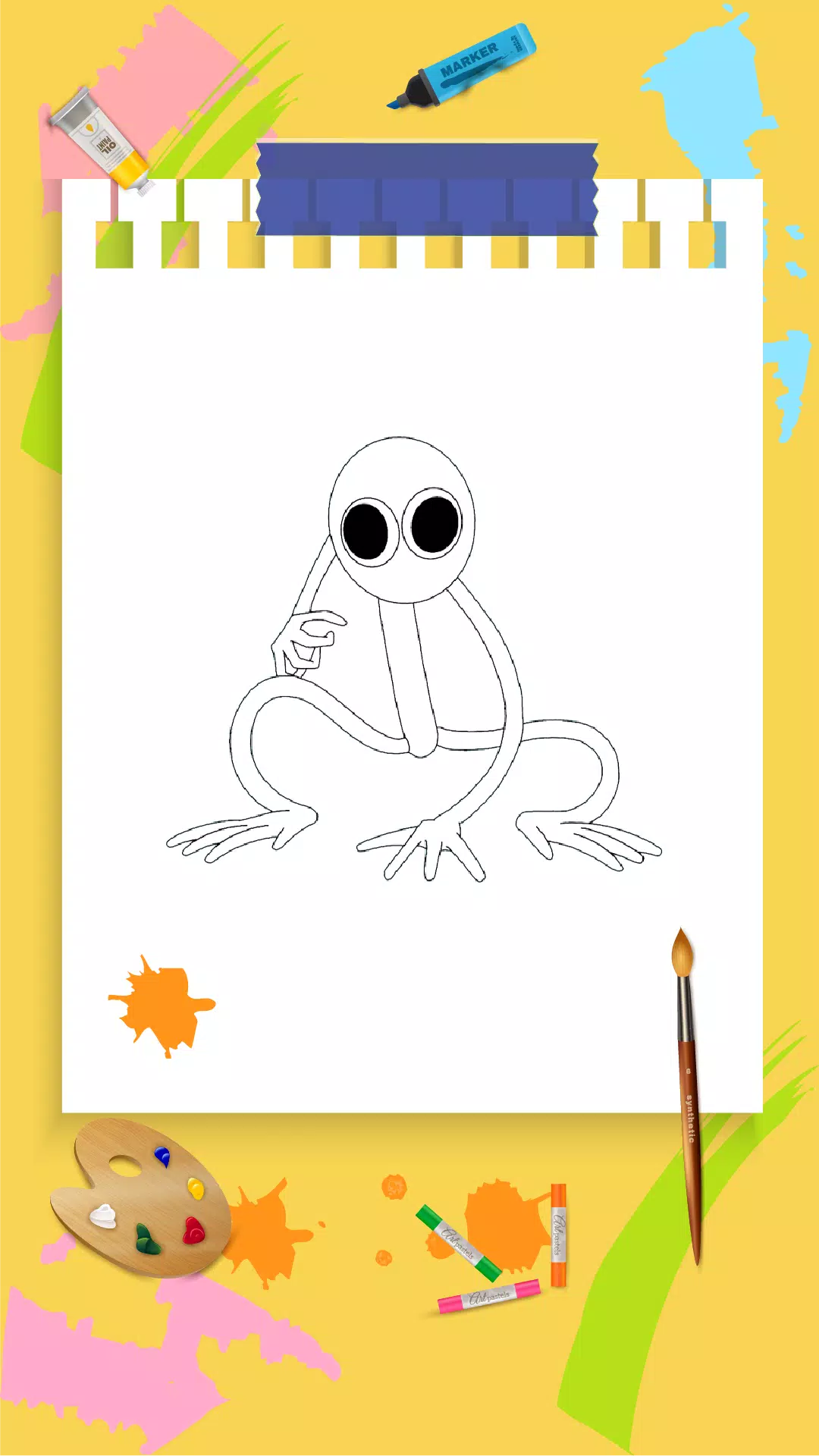 Tutorial on how to draw blue from rainbow friends｜TikTok Search