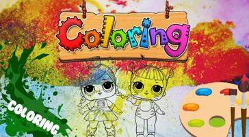 Poster Coloring Doll Book Surprise